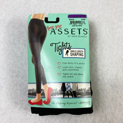 SPANX Assets by Sara Blakely Ankle Shaping Tights Women's 5 Black Shapewear NWT